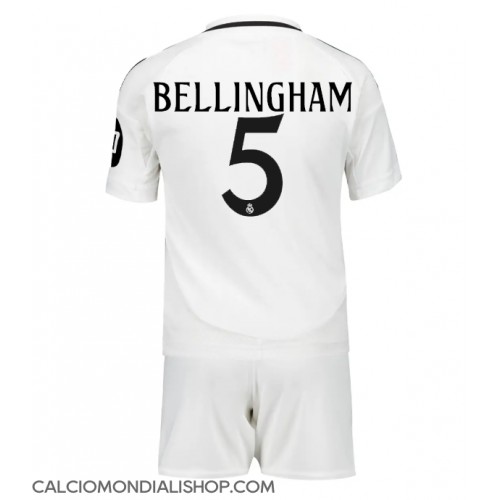 Maglie da calcio Real Madrid Jude Bellingham #5 Prima Maglia Bambino 2024-25 Manica Corta (+ Pantaloni corti)